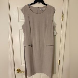 Kasper Women's Taupe Sleeveless Dress